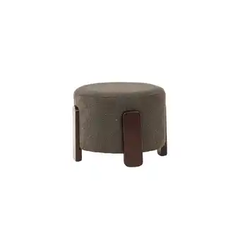 Blokker Coffey poef, hocker Ø52,5cm bruin, donkergrijs aanbieding