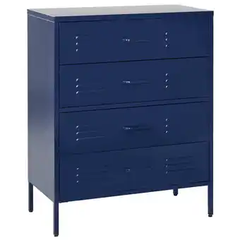 Blokker Beliani ENAGO - Commode-Blauw-Staal aanbieding