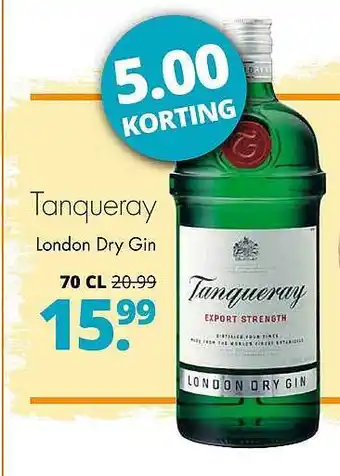 Mitra Tanqueray london dry gin 70 cl aanbieding