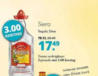 Mitra Sierra tequila silver 70 cl aanbieding