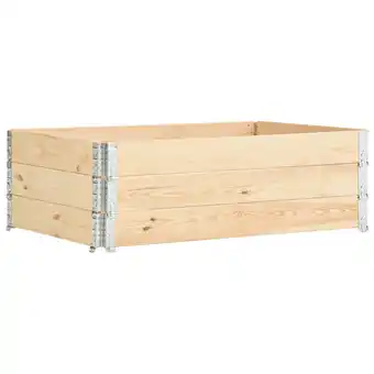 Blokker vidaXL 3 st Plantenbakken verhoogd 50x150 cm massief grenenhout aanbieding