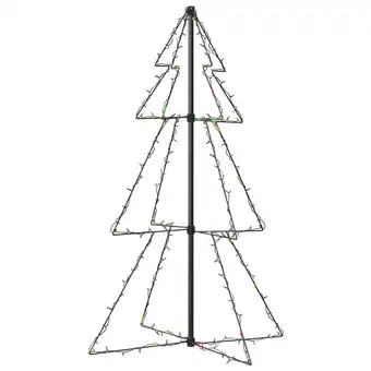 Blokker The Living Store Kerstkegelboom LED - Meerkleurig - 78 x 120 cm - Met 160 LEDs aanbieding