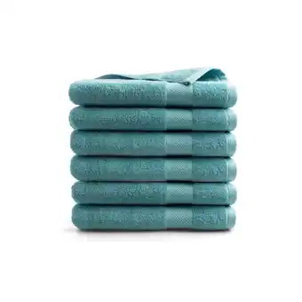 Blokker Handdoek Hotel Collectie - 6 stuks - 70x140 - denim blauw aanbieding