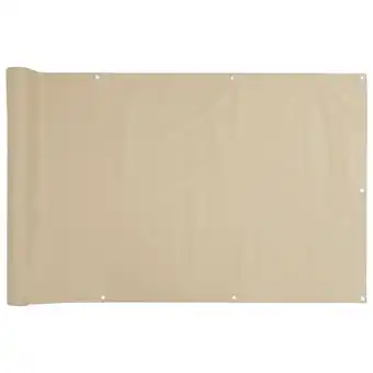 Blokker vidaXL Balkonscherm Oxford textiel 90x400 cm beige aanbieding