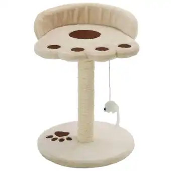 Blokker vidaXL Kattenkrabpaal met sisal krabpaal 40 cm beige en bruin aanbieding