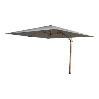 Blokker 4SO - Siesta Premium parasol 300 x 300 cm Woodlook Frame - Charcoal aanbieding