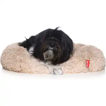 Blokker Snoozle Donut Hondenmand - Zacht en Luxe Hondenkussen - Wasbaar - Fluffy - Hondenmanden - 60cm - Creme Bruin aanbieding