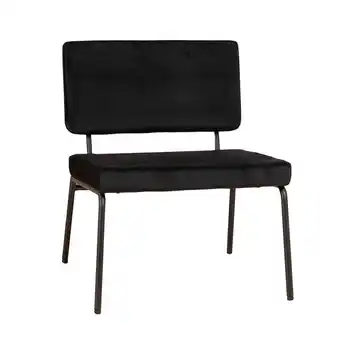 Blokker Bronx71 Velvet fauteuil Espen zwart aanbieding