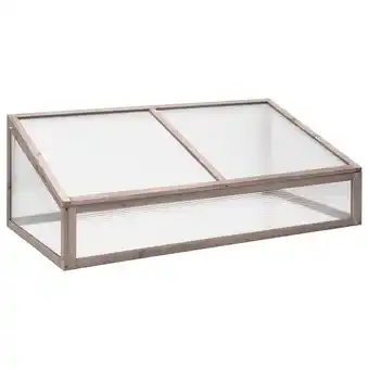 Blokker vidaXL Broeikas 110x58,5x39 cm vurenhout grijs aanbieding