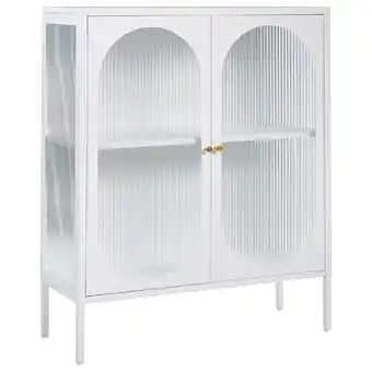 Blokker Beliani SARRE - Sideboard-Wit-Staal aanbieding