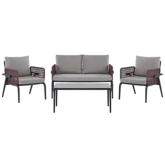 Blokker Beliani SCIACCA - Loungeset-Grijs-Aluminium aanbieding