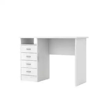 Blokker Fula bureau 4 lades en 1 plank, wit aanbieding