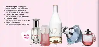 Drogisterij Visser Tommy hilfiger | tommy girl, laura biagiotti | roma rosa, calvin klein | in2u for her eau de toilette, chopard | wish of coac aanbieding