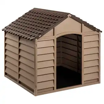 Blokker The Living Store Hondenhok - Classic Brown - 86 x 84 x 82 cm - UV-bestendig dak aanbieding