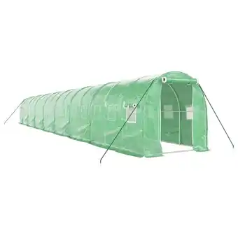 Blokker The Living Store Broeikas - Gegalvaniseerd Staal - 16 x 2 x 2 m - PE Materiaal - Groen aanbieding