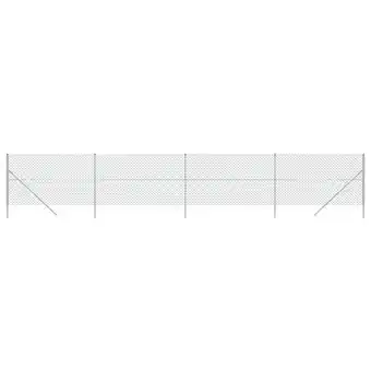 Blokker The Living Store Gaashek 2 x 10m - 60x60mm - PVC-coating - Zilver aanbieding