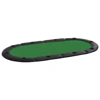 Blokker The Living Store Pokertafelblad Casino Groen - 208 x 106 x 3 cm - Inklapbaar aanbieding