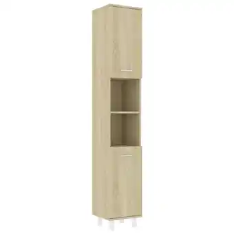 Blokker The Living Store Badkaast - Chique - Spaanplaat - 6 vakken - 2 deuren - 30x30x179 cm aanbieding