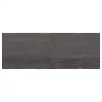 Blokker The Living Store Wandplank Rustieke Stijl - 160 x 60 x 6 cm - Massief Eikenhout - Donkergrijs aanbieding