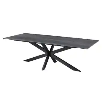 Blokker Giga Meubel - Eettafel Rechthoek 240cm - Keramisch Grijs - X-Poot - Alesso aanbieding