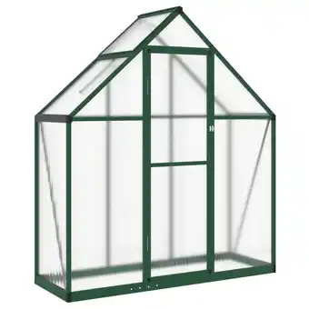 Blokker vidaXL Tuinkas met basisframe 169x58x195 cm aluminium groen aanbieding