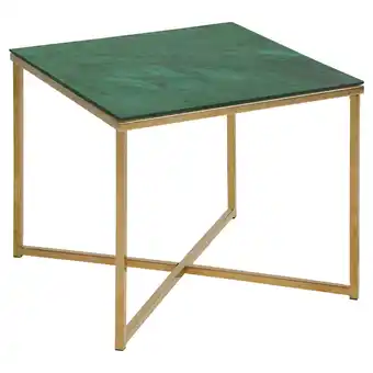 Blokker Alison hoektafel 50x50 cm groen marmerprint, gouden chroom aanbieding