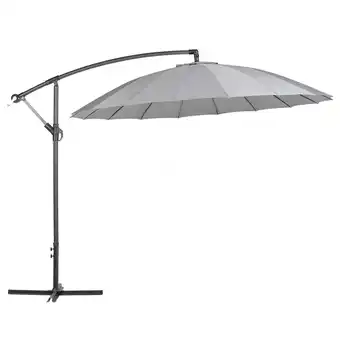 Blokker Beliani CALABRIA - Cantilever parasol-Grijs-Polyester aanbieding