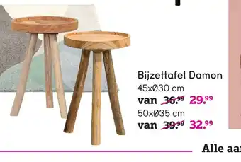 Leen Bakker Bijzettafel Damon 45 x 30 cm aanbieding