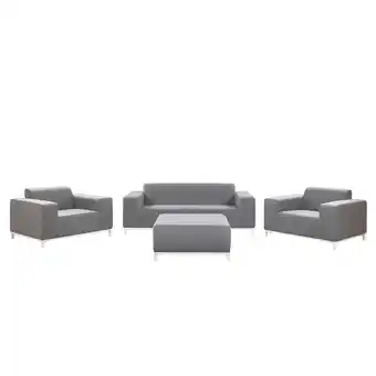 Blokker Beliani ROVIGO - Loungeset-Grijs-Polyester aanbieding