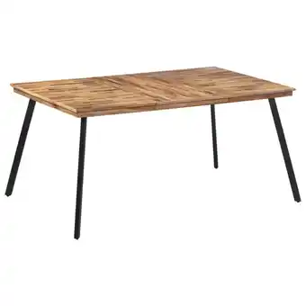 Blokker vidaXL Eettafel 169x98,5x76 cm massief teakhout aanbieding