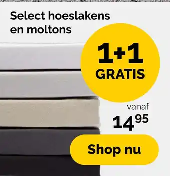 Beter Bed Select hoeslakens en moltons aanbieding