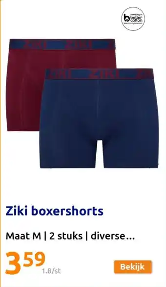 Action Ziki boxershorts aanbieding