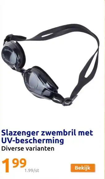 Action Slazenger zwembril met uv bescherming aanbieding