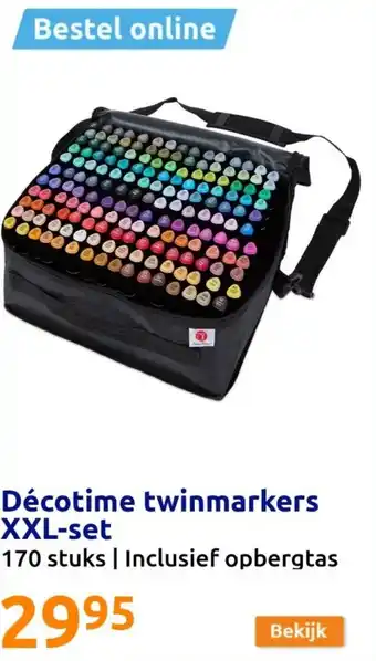 Action Decotime twinmarkers XXL set aanbieding