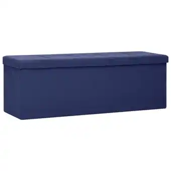 Blokker The Living Store Opbergbank - Halbank - 110 x 38 x 38 cm - Blauw aanbieding