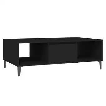 Blokker The Living Store Salontafel Industriële Stijl - 103.5 x 60 x 35 cm - Zwart aanbieding