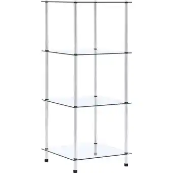 Blokker The Living Store Vitrinekast - Glazen Kastje - 40x40x100 cm - 4 lagen aanbieding