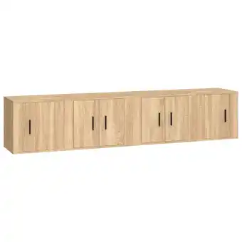 Blokker The Living Store Televisiekastenset - Sonoma Eiken - 57 x 34.5 x 40 cm - Stijlvol Design aanbieding