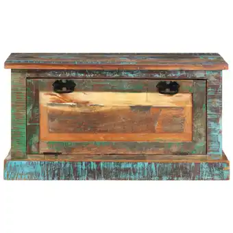 Blokker The Living Store Houten Schoenenbank - Halbank 85x40x45cm - Gerecycled Hout aanbieding