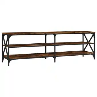 Blokker The Living Store Tv-meubel Industrieel - 160 x 40 x 50 cm - Gerookt eiken - Duurzaam materiaal aanbieding