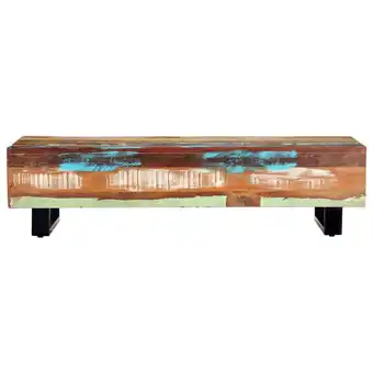 Blokker The Living Store Salontafel - Massief gerecycled hout - 120 x 50 x 30 cm - Kleurrijk aanbieding