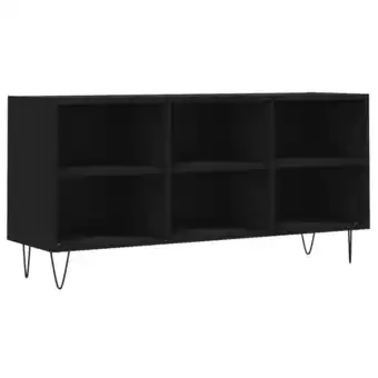 Blokker The Living Store TV-meubel - Zwart Bewerkt Hout/IJzer - 103.5 x 30 x 50 cm - Opbergruimte aanbieding