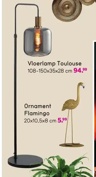 Leen Bakker Vloerlamp Toulouse 108-150 x 35 x 28 cm aanbieding