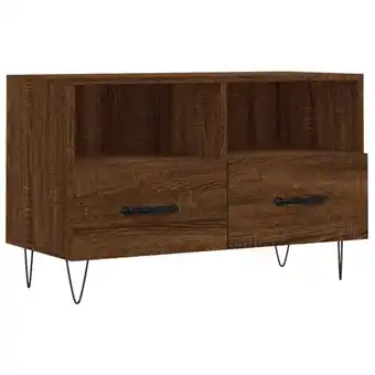 Blokker The Living Store TV-meubel Bruineiken 80x36x50 cm - Stabiel en praktisch aanbieding