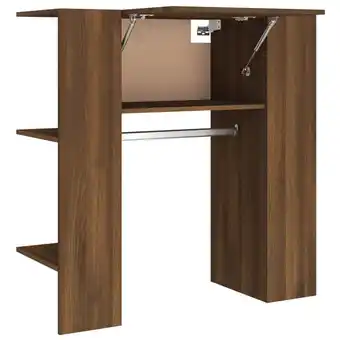 Blokker The Living Store Gangkast Halmeubel - 97.5 x 37 x 99 cm - Bruineiken - Hoge kwaliteit en ruime opbergruimte aanbieding