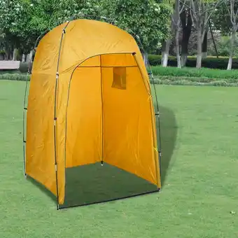 Blokker The Living Store Campingtoilet en Tent - Draagbaar en Privacy Gevend - 10L Schoonwatertank - 130x130x210cm - Geel aanbieding