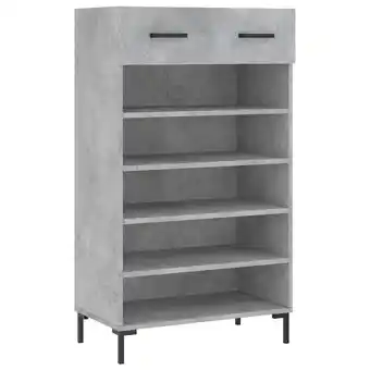 Blokker The Living Store Schoenenkast - betongrijs - 60 x 35 x 105 cm - duurzaam materiaal aanbieding