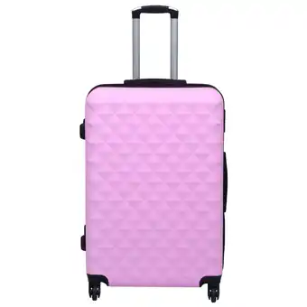 Blokker The Living Store Rolkofferset - 2-delige roze ABS trolleyset - 55x36x22cm (S) 76x48x28cm (L) met veiligheidsslot aanbieding