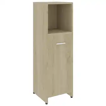 Blokker The Living Store Badkaast - Sonoma Eiken - 30 x 30 x 95 cm - 3 schappen - 1 deur aanbieding