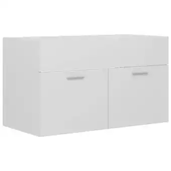 Blokker The Living Store Gootsteenkast - Hoogglans wit - 80 x 38.5 x 46 cm aanbieding